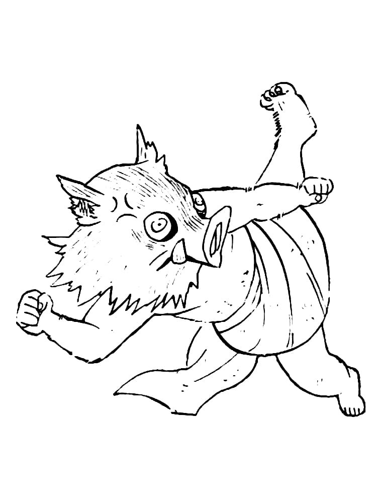 Coloriage Inosuke Pour les Enfants