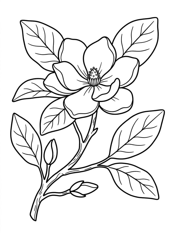 Coloriage Joli magnolia