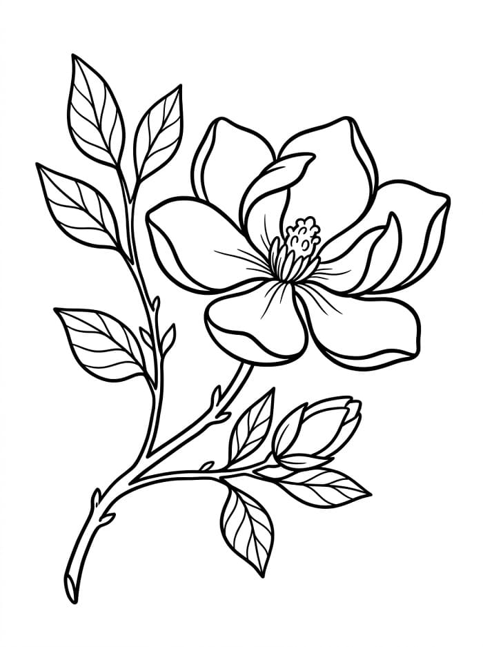 Coloriage Magnolia parfait
