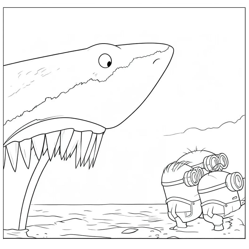 Coloriage Minions et Monstres Imprimable Gratuit Pour les Enfants