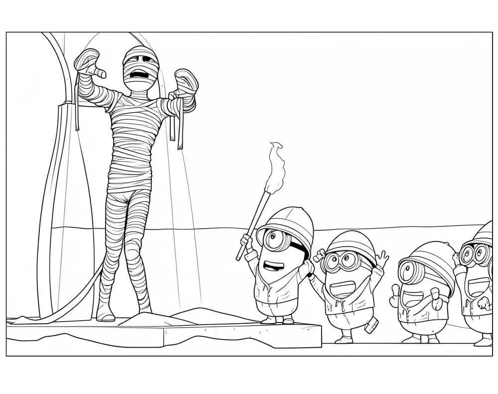 Coloriage Minions et Monstres Imprimable Pour les Enfants