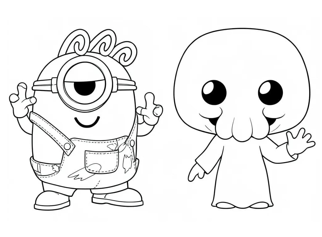 Coloriage Minions et Monstres Imprimable