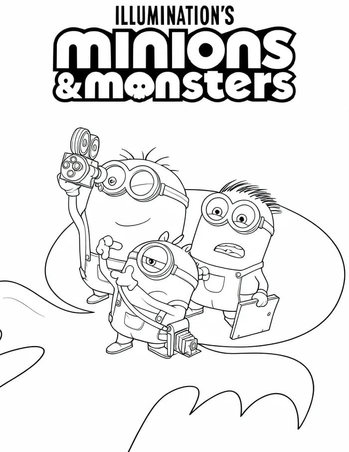 Coloriage Minions et Monstres Pour Enfants