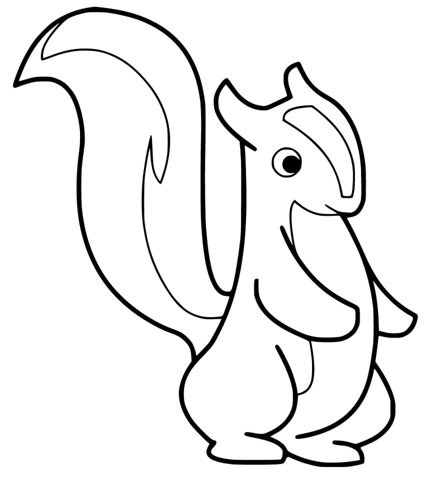 Coloriage Moufette simple