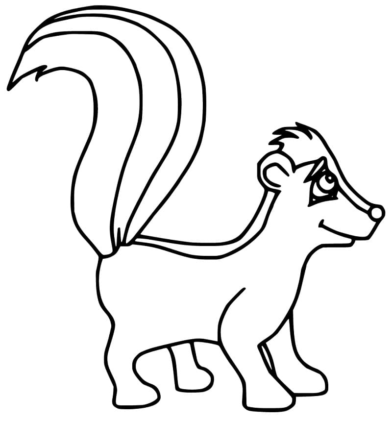 Coloriage Mouffette Imprimable Pour les Enfants