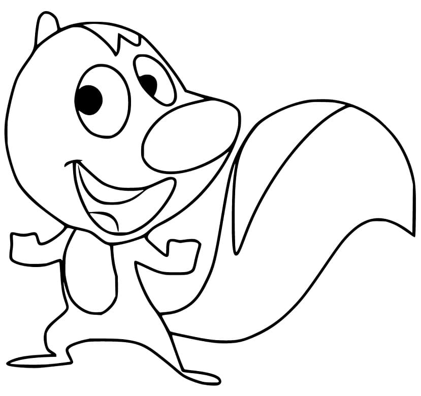 Coloriage Mouffette Pour les Enfants