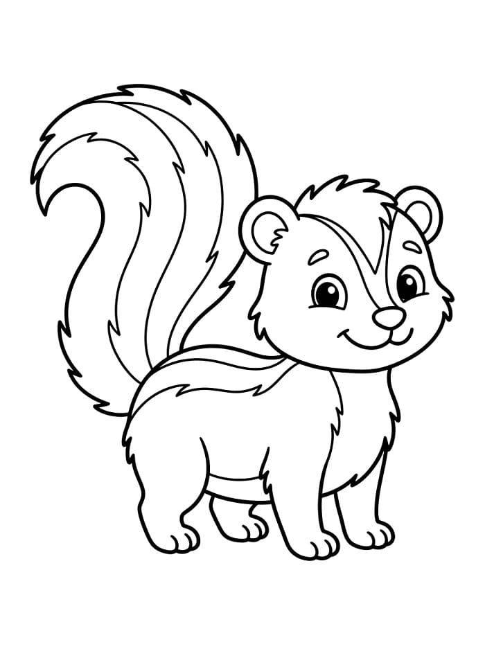 Coloriage Petite moufette