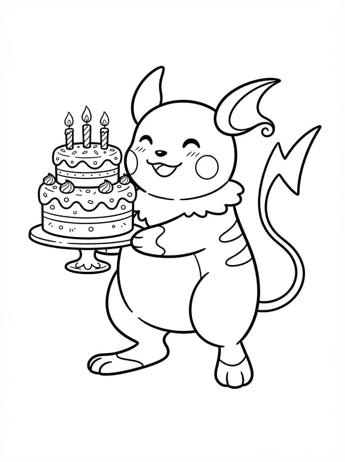 Coloriage Pokemon Raichu mignon