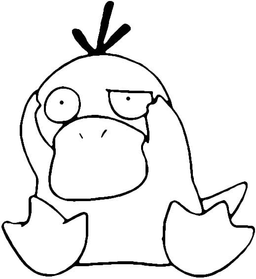 Coloriage Psykokwak drôle