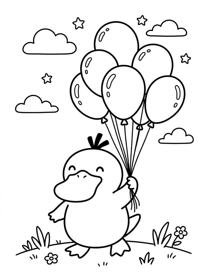 Coloriage Psykokwak Gratuit Pour les Enfants