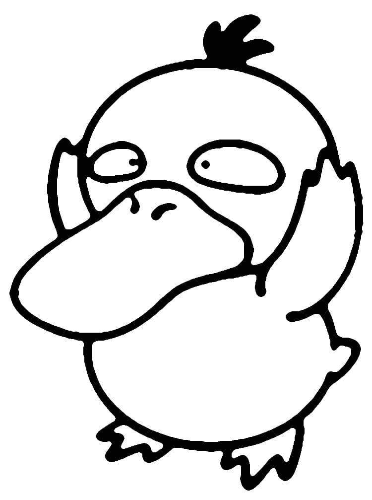 Coloriage Psykokwak idiot