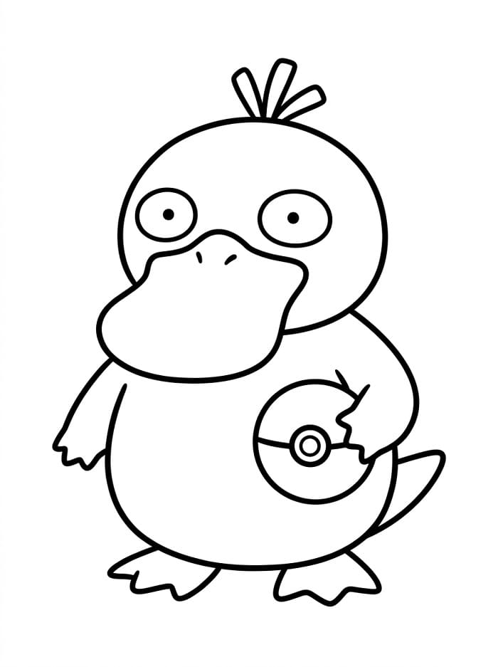 Coloriage Psykokwak Imprimable Gratuit Pour les Enfants