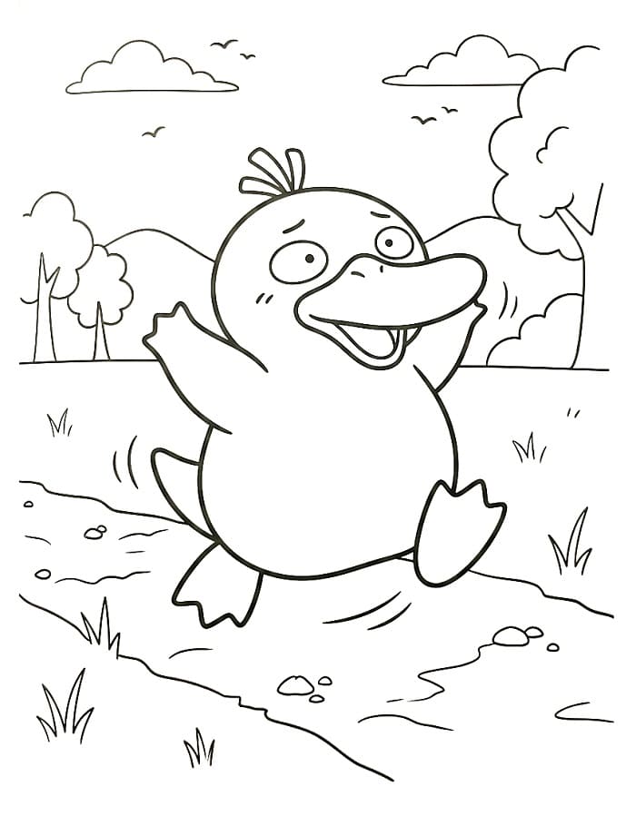 Coloriage Psykokwak Imprimable