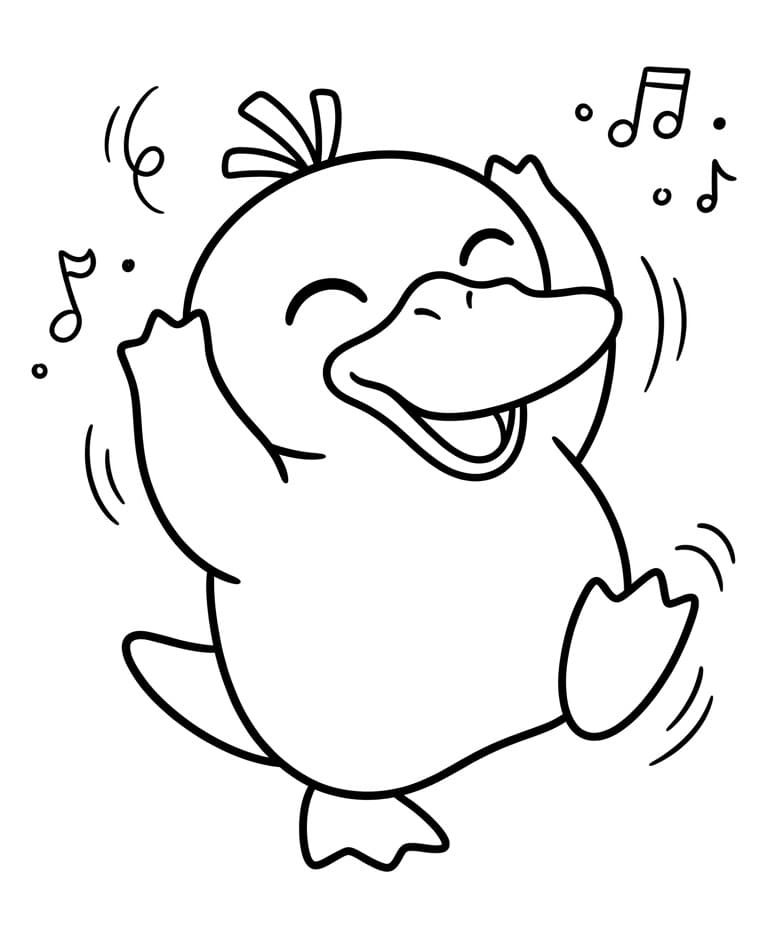 Coloriage Psykokwak Joyeux
