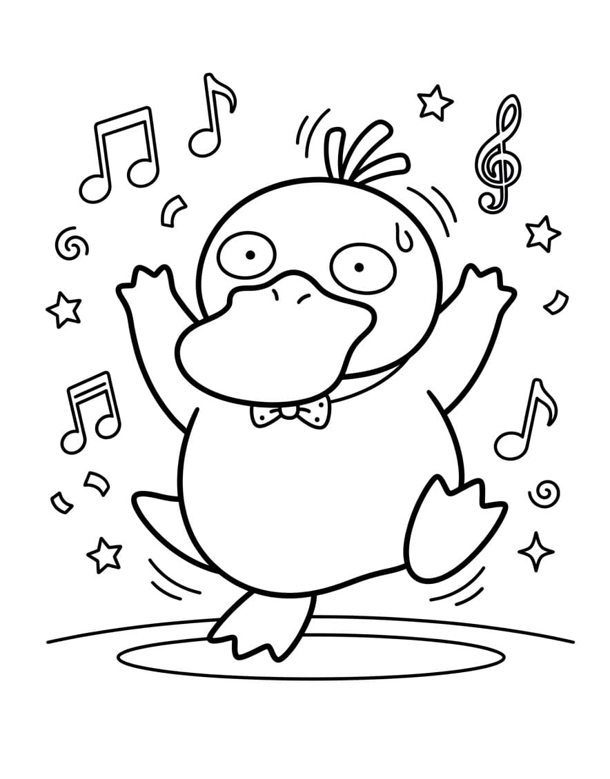 Coloriage Psykokwak très mignon