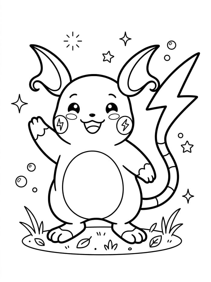 Coloriage Raichu amical