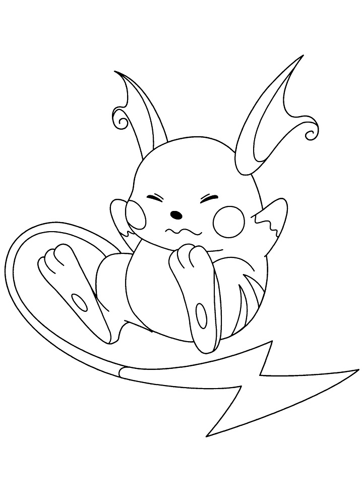 Coloriage Raichu dans Pokemon