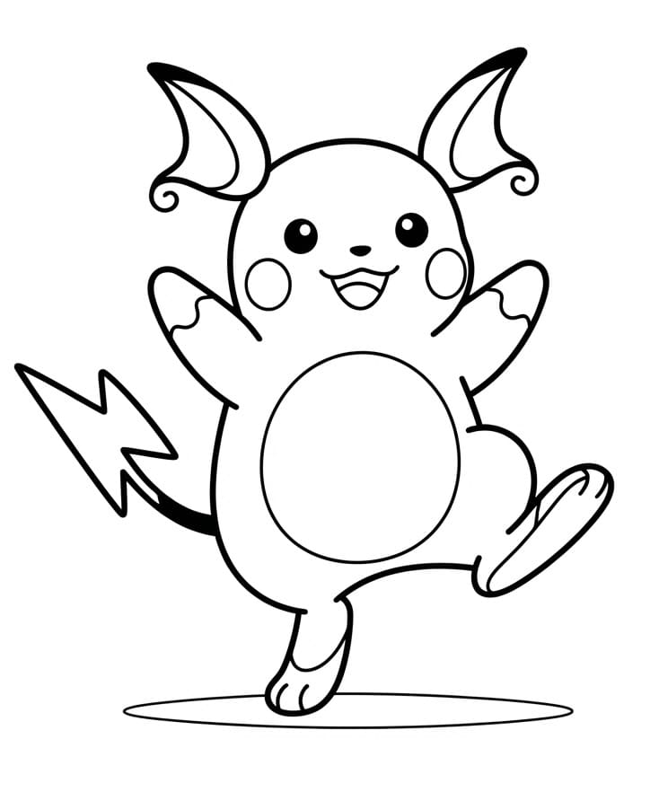 Coloriage Raichu dansant