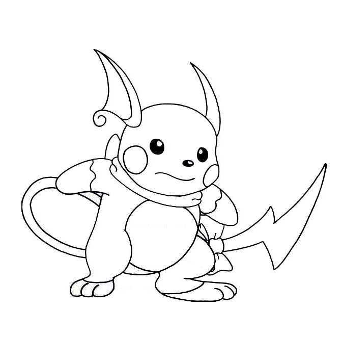 Coloriage Raichu de Pokemon