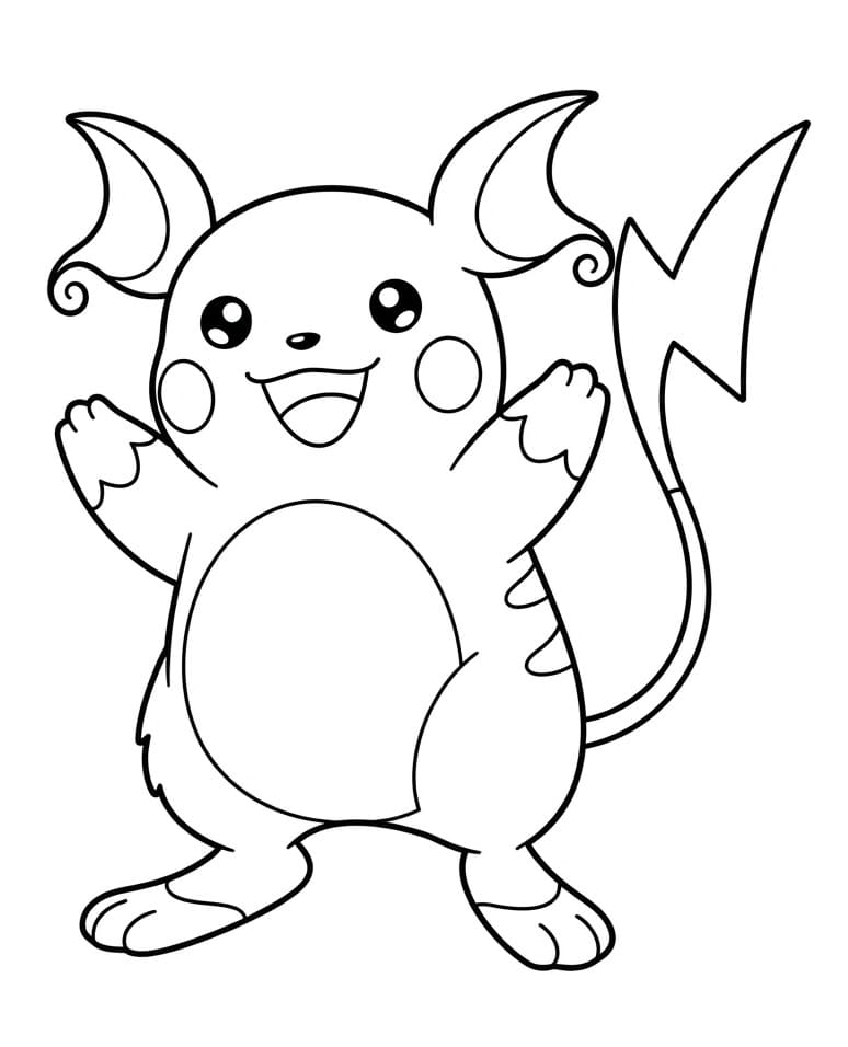 Coloriage Raichu Kawaii