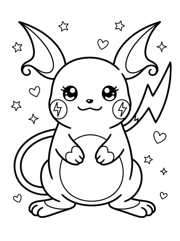Coloriage Raichu mignon