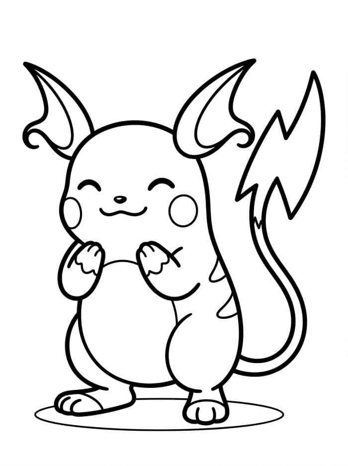 Coloriage Raichu très mignon