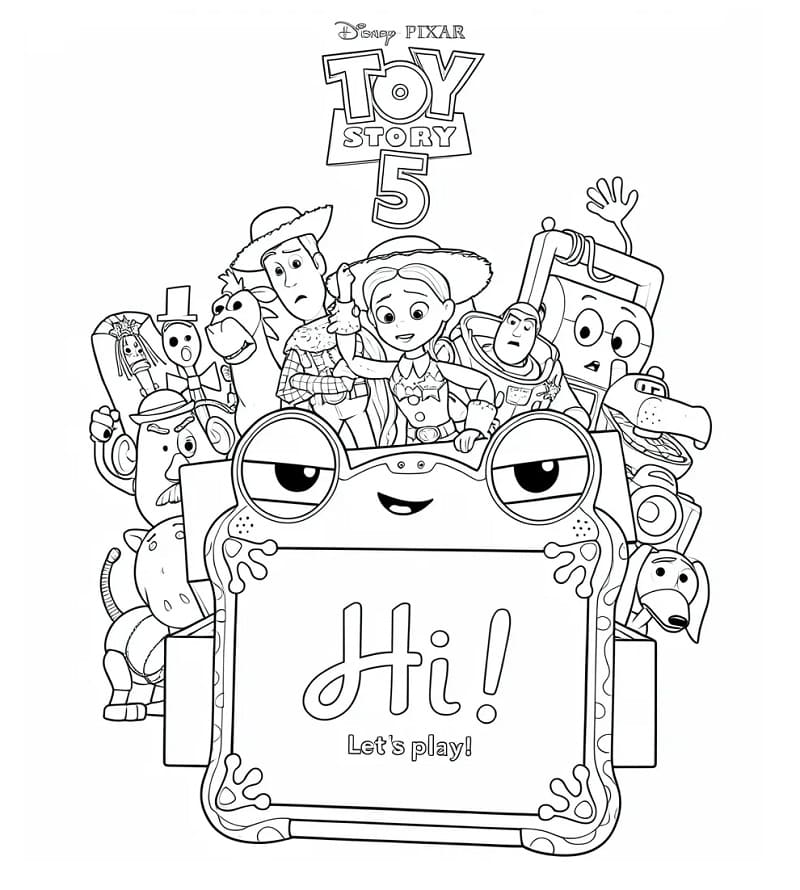 Coloriage Toy Story 5 Gratuit Pour les Enfants