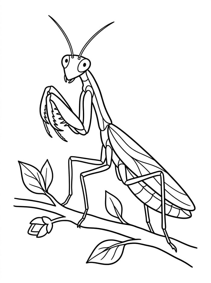 Coloriage Une mante religieuse
