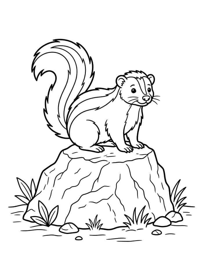Coloriage Une moufette