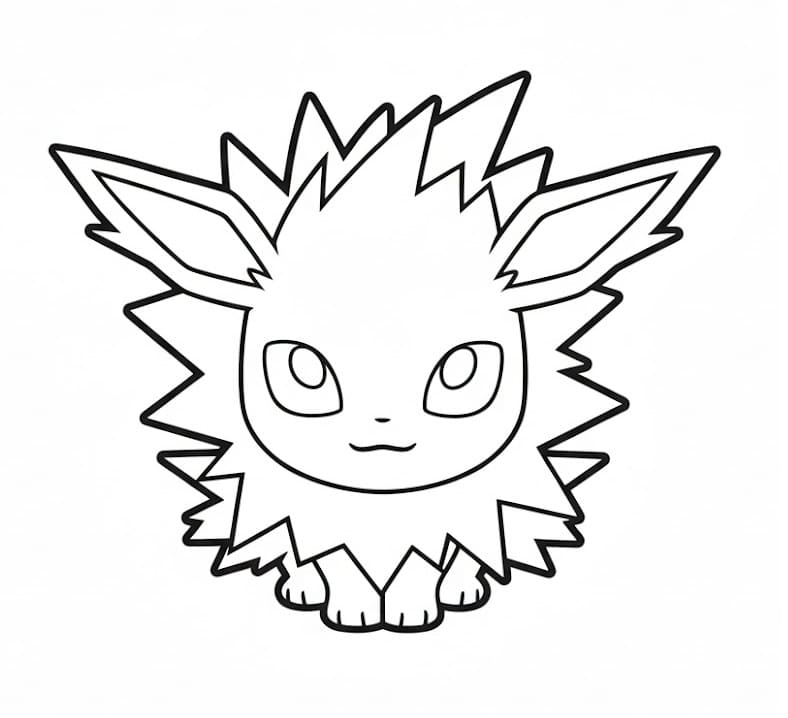 Coloriage Voltali Chibi