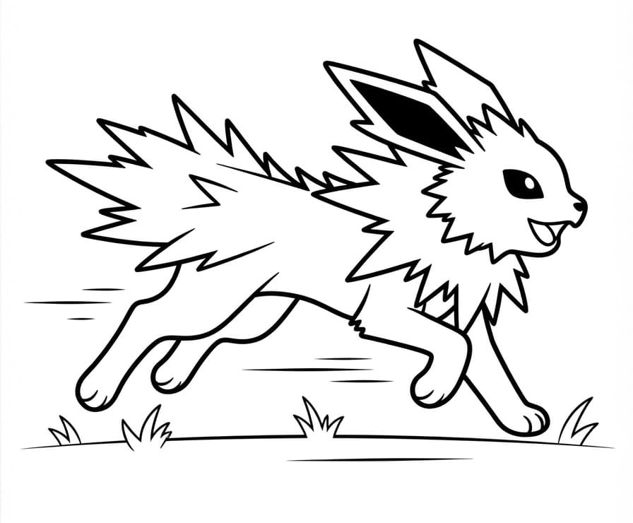 Coloriage Voltali dans Pokemon