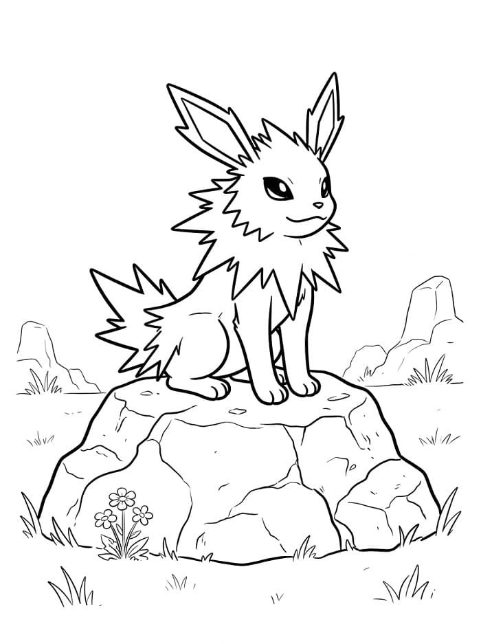 Coloriage Voltali heureux
