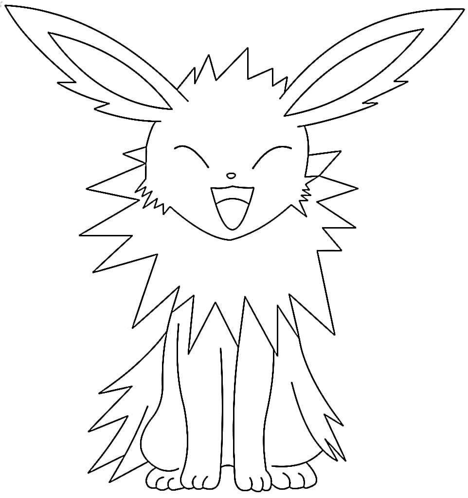 Coloriage Voltali joyeux