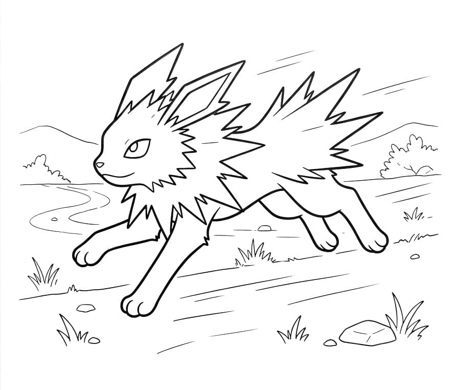 Coloriage Voltali Pokemon