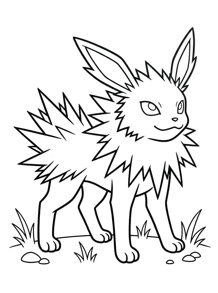 Coloriage Voltali très Mignon