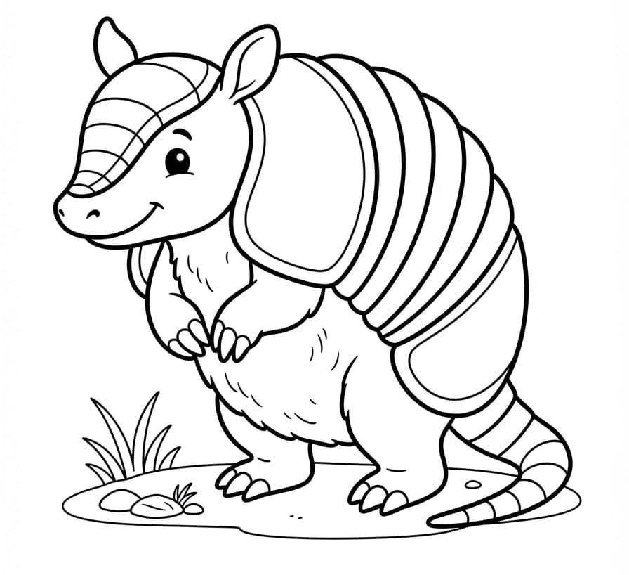 Coloriage Adorable tatou
