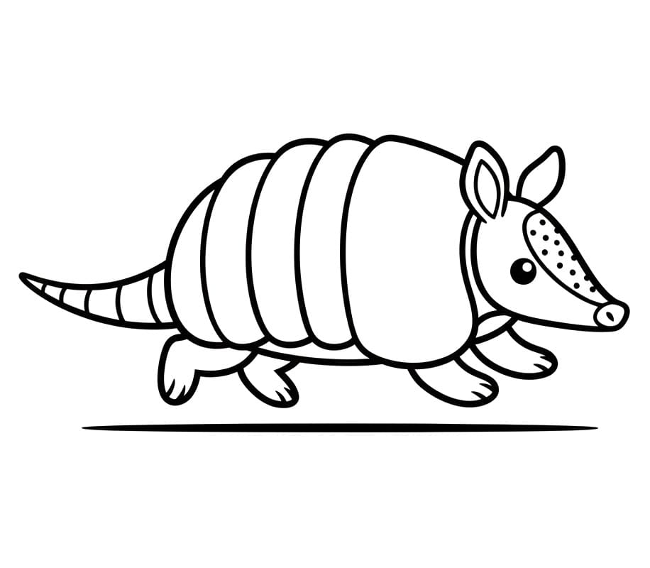 Coloriage Armadillo facile