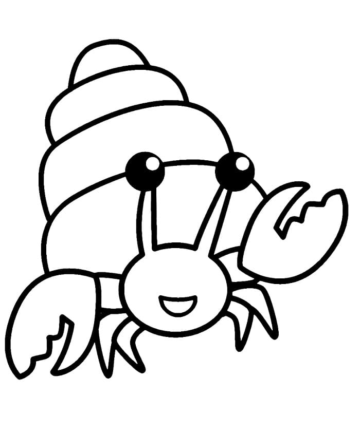Coloriage Bernard-l'ermite Gratuit Pour les Enfants