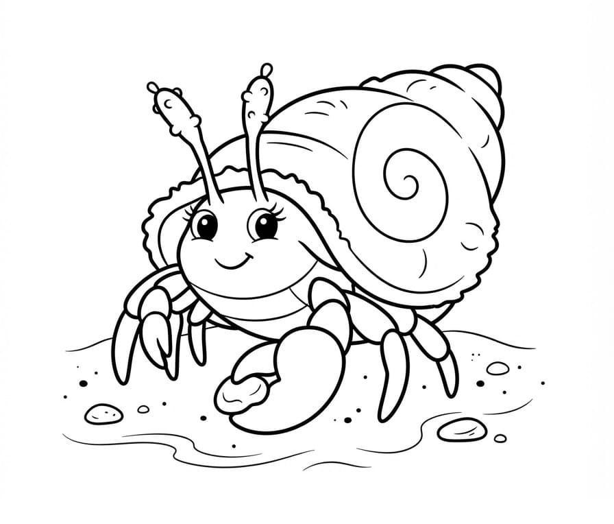Coloriage Bernard-l’ermite