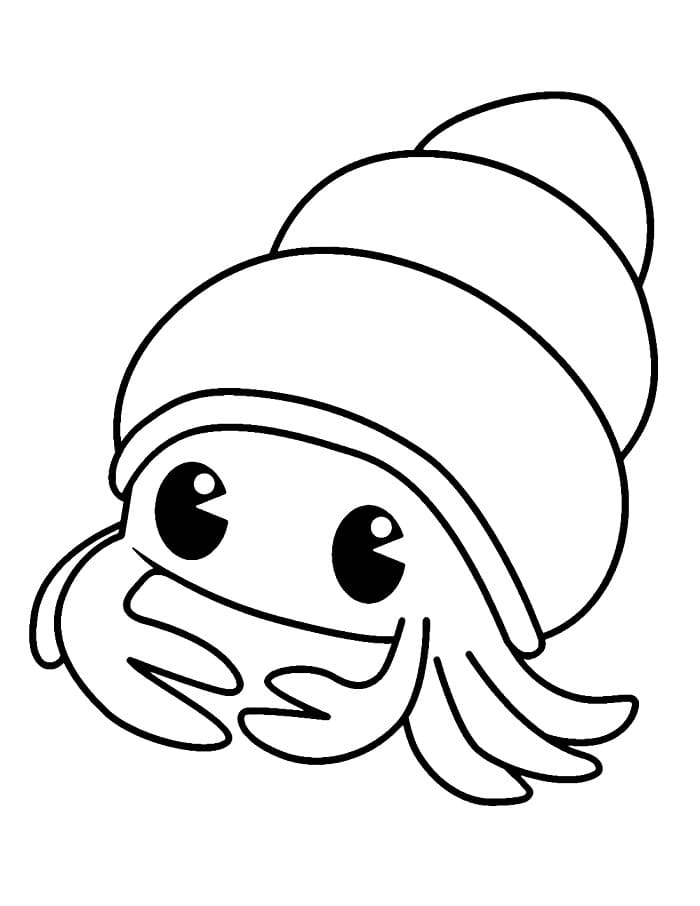 Coloriage Bernard-l'ermite Imprimable Gratuit