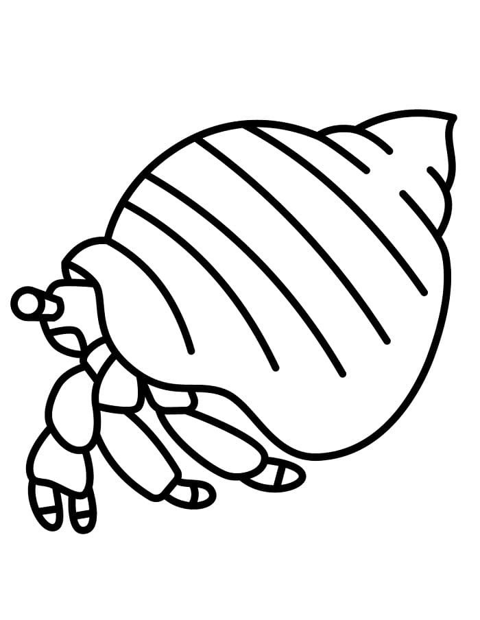 Coloriage Bernard-l'ermite Imprimable Pour les Enfants