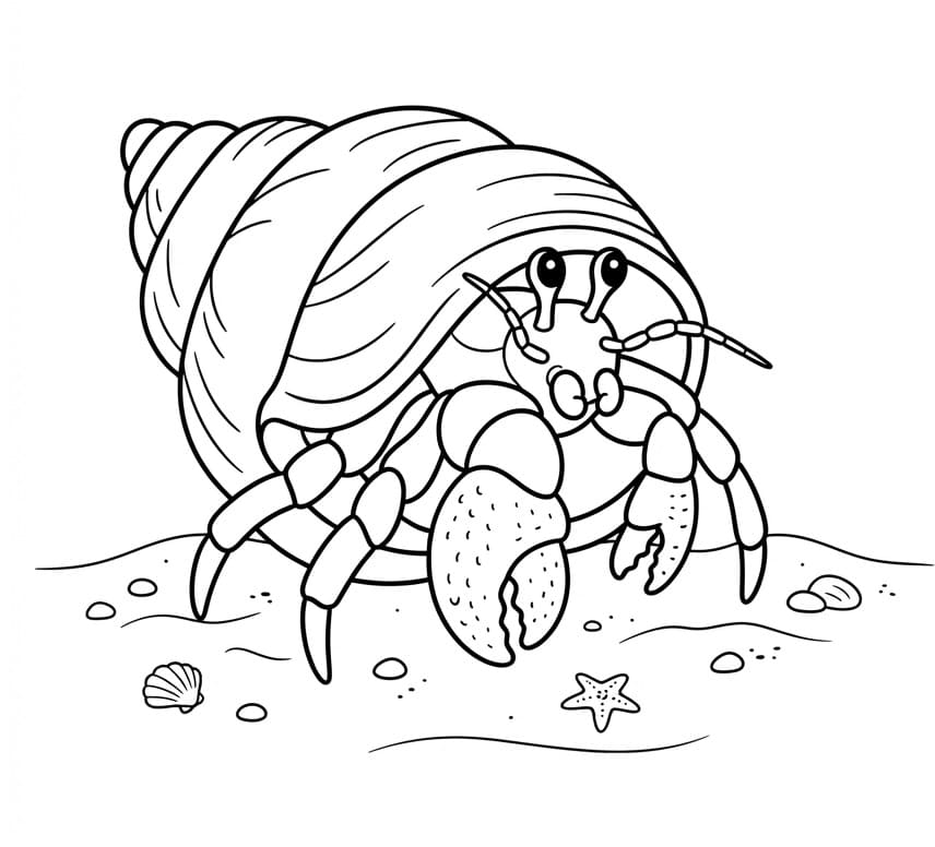 Coloriage Bernard-l'ermite ordinaire