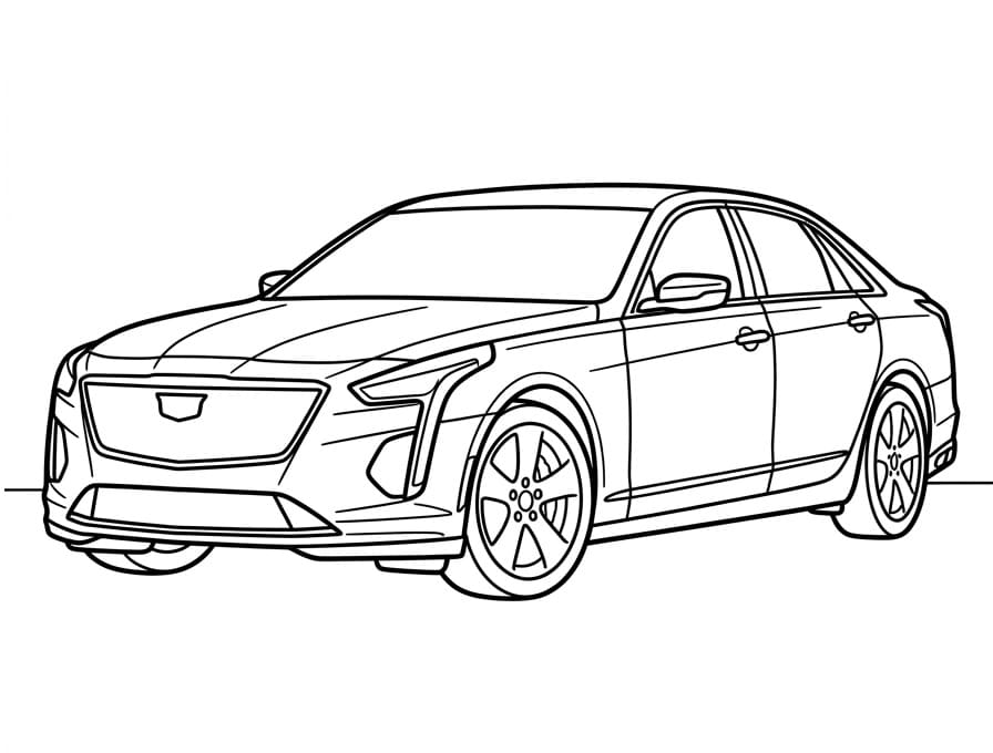 Coloriage Cadillac CT6 V-Sport