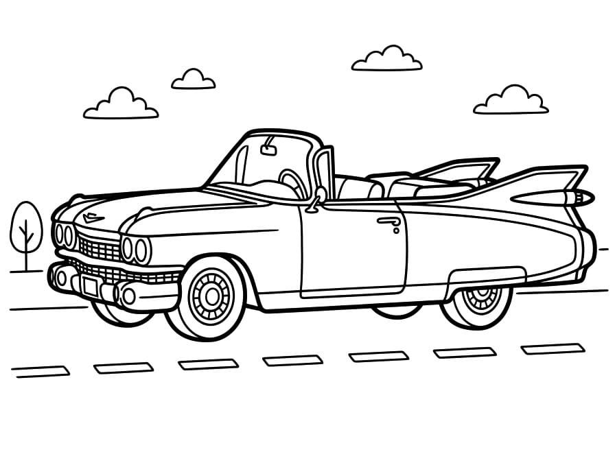 Coloriage Cadillac d'époque