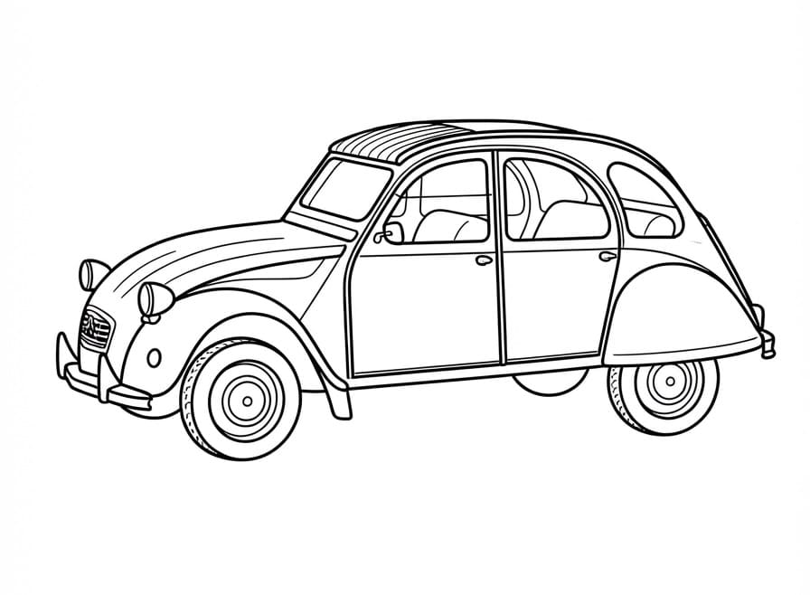 Coloriage Citroen 2 CV
