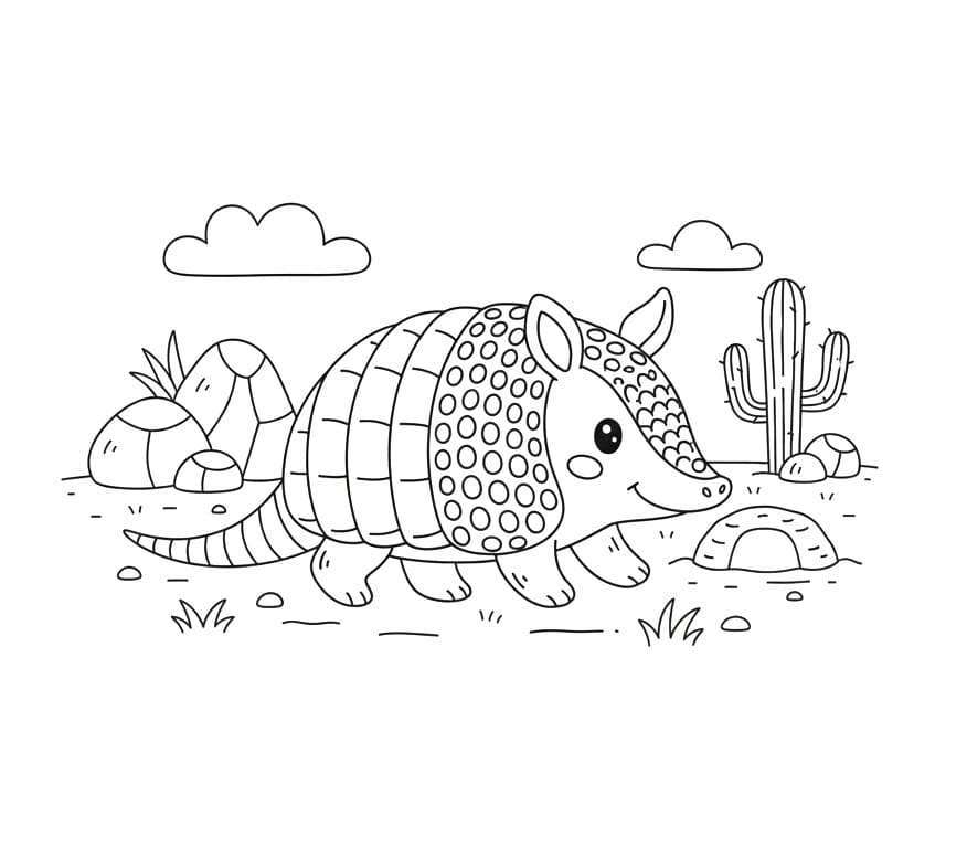 Coloriage Dessin de Tatou Gratuit