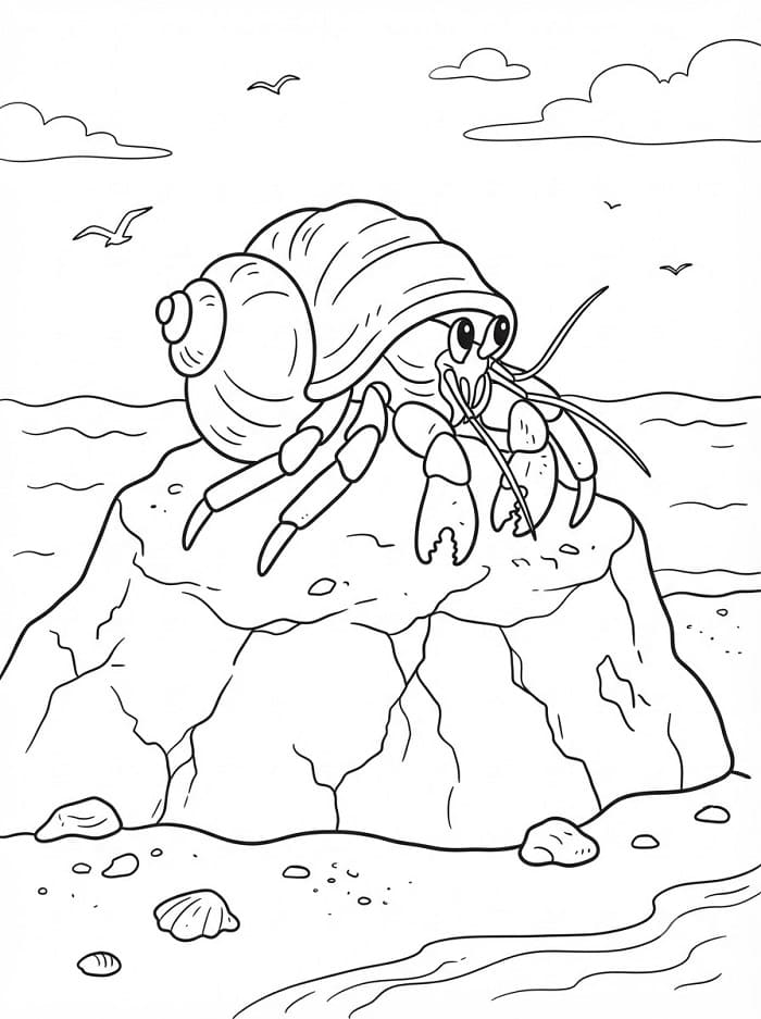 Coloriage Dessin gratuit de bernard-l'ermite