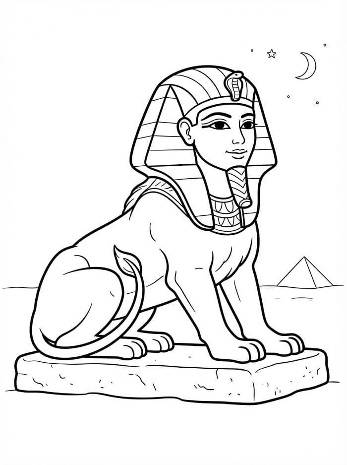 Coloriage Dessin Gratuit du Sphinx