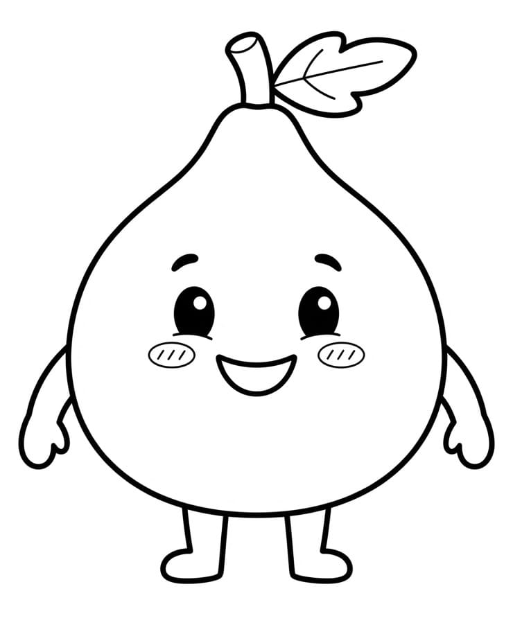 Coloriage Figue mignonne