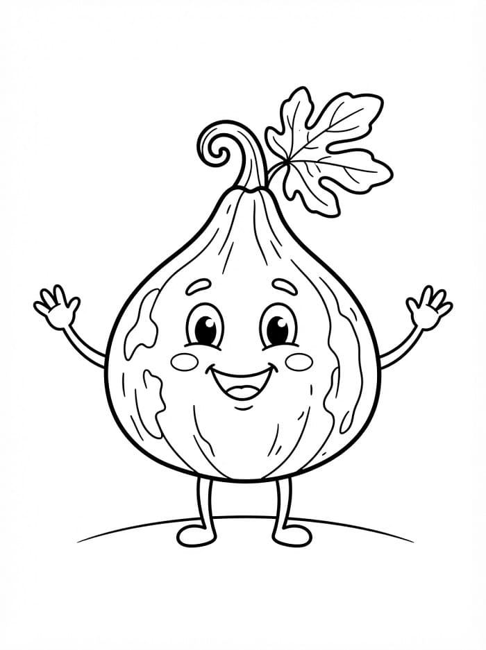 Coloriage Figue rigolote